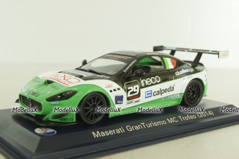 Maserati Gran Turismo MC Trofeo 2014, black/white/green, Leo Models 1:43