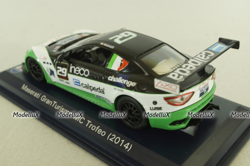 Maserati Gran Turismo MC Trofeo 2014, black/white/green, Leo Models 1:43