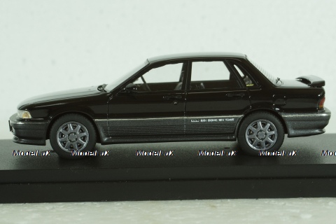 Mitsubishi Galant VR-4 (E39A), 1990, Lamp Black/Silver 2 Ton, PM43133BT, Mark43 1:43