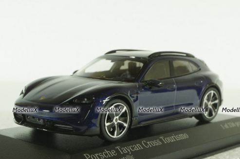 Porsche Taycan Cross Tourismo Turbo S 2021, blue metallic, 410069301, Minichamps 1:43