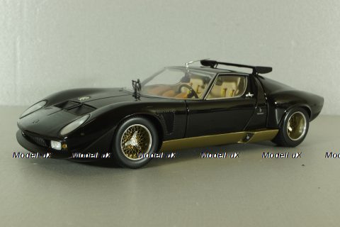 Lamborghini Miura SVR black/gold, 08319BKG, Kyosho 1:18