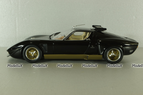 Lamborghini Miura SVR black/gold, 08319BKG, Kyosho 1:18