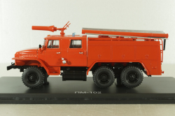 АЦ-40-Ц1А на шасси Урал 375Н, красный, без надписей, SSM1230, SSM 1:43 Уценка!