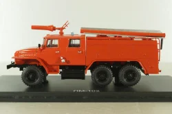 АЦ-40-Ц1А на шасси Урал 375Н, красный, без надписей, SSM1230, SSM 1:43 Уценка!