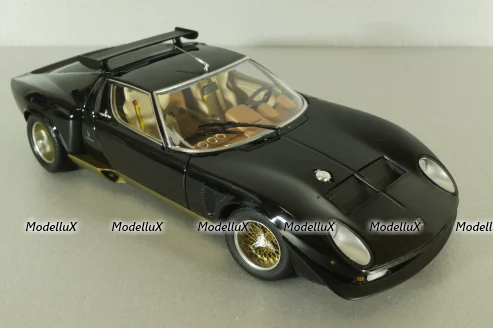 Lamborghini Miura SVR black/gold, 08319BKG, Kyosho 1:18