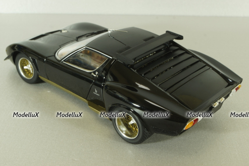 Lamborghini Miura SVR black/gold, 08319BKG, Kyosho 1:18