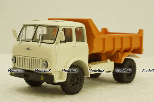 Маз-503Б самосвал белый/оранжевый, Н756, Наш Автопром 1:43