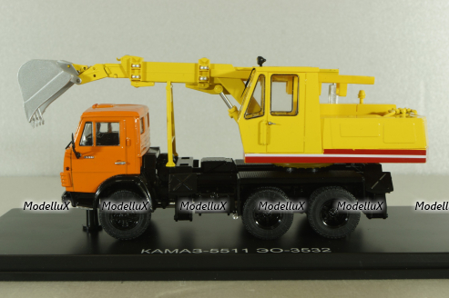 Камаз-5511, экскаватор ЭO-3532, SSM1455, SSM 1:43