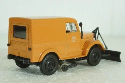 Т-3 на шасси Газ-69, снегоуборщик, оранжевый, Автомобиль на Службе №7, Deagostini 1:43