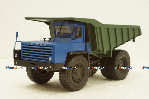 Белаз-548А карьерный самосвал, синий/зеленый, Н008, Наш Автопром 1:43