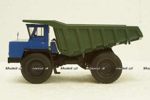 Белаз-548А карьерный самосвал, синий/зеленый, Н008, Наш Автопром 1:43