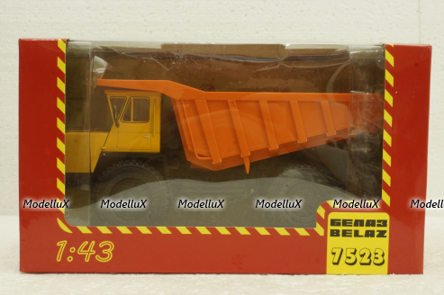 Белаз-7523 карьерный самосвал, желтый/орнжевый, Н009, Наш Автопром 1:43