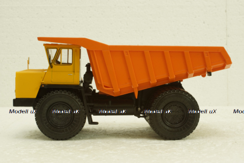 Белаз-7523 карьерный самосвал, желтый/орнжевый, Н009, Наш Автопром 1:43