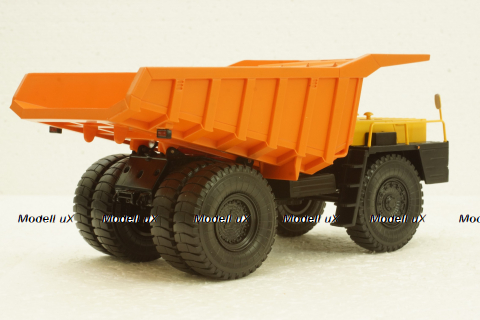 Белаз-7523 карьерный самосвал, желтый/орнжевый, Н009, Наш Автопром 1:43