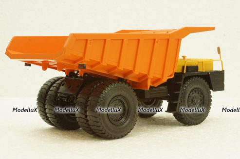 Белаз-7523 карьерный самосвал, желтый/орнжевый, Н009, Наш Автопром 1:43