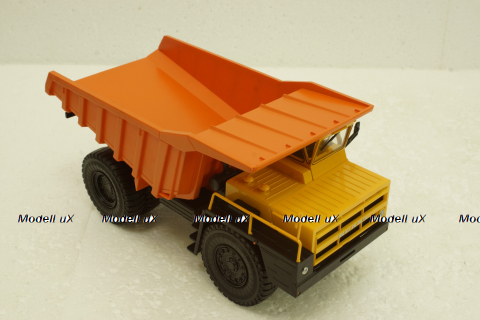 Белаз-7523 карьерный самосвал, желтый/орнжевый, Н009, Наш Автопром 1:43
