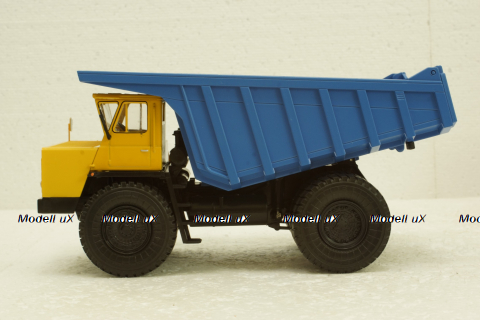 Белаз-7527 карьерный самосвал, желтый/синий, Н012, Наш Автопром 1:43