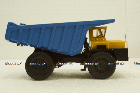 Белаз-7527 карьерный самосвал, желтый/синий, Н012, Наш Автопром 1:43