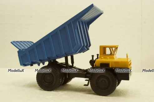 Белаз-7527 карьерный самосвал, желтый/синий, Н012, Наш Автопром 1:43
