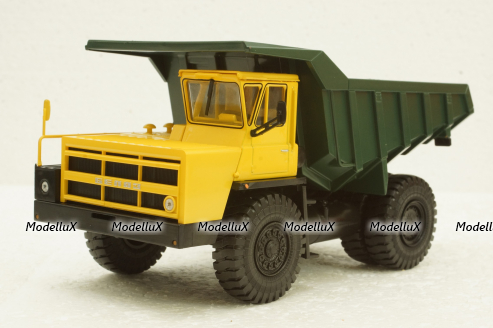 Белаз-7522 карьерный самосвал, желтый/зеленый, Н003, Наш Автопром 1:43