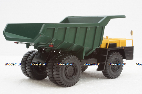 Белаз-7522 карьерный самосвал, желтый/зеленый, Н003, Наш Автопром 1:43