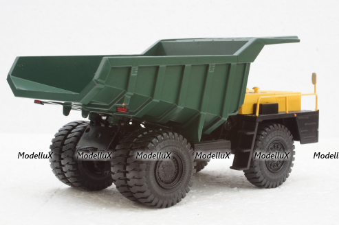 Белаз-7522 карьерный самосвал, желтый/зеленый, Н003, Наш Автопром 1:43