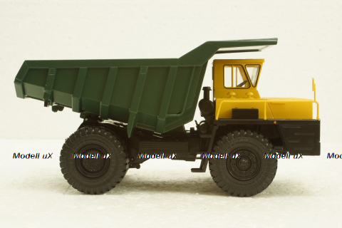Белаз-7522 карьерный самосвал, желтый/зеленый, Н003, Наш Автопром 1:43