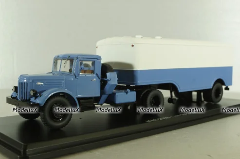 Маз-200В с п/прицепом Маз-5217 голуб/белый, SSM7018, SSM 1:43
