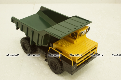 Белаз-7522 карьерный самосвал, желтый/зеленый, Н003, Наш Автопром 1:43