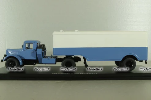 Маз-200В с п/прицепом Маз-5217 голуб/белый, SSM7018, SSM 1:43