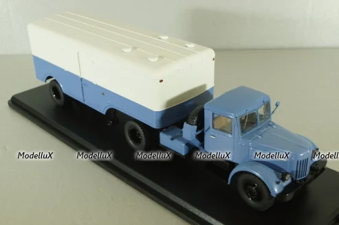 Маз-200В с п/прицепом Маз-5217 голуб/белый, SSM7018, SSM 1:43