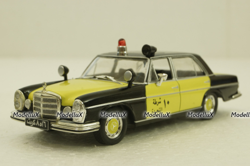 Mercedes-Benz 300 SEL 6.3 (W108), Police Kuwait 1968, yellow/black, Полицейские машины мира #79, Deagostini, 1:43