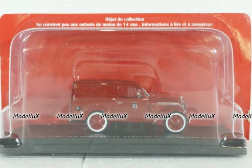 Renault Juvaquatre Fourgonette Fire department Paris  1953 red, Hachette 1:43