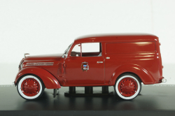 Renault Juvaquatre Fourgonette Fire department Paris  1953 red, Hachette 1:43