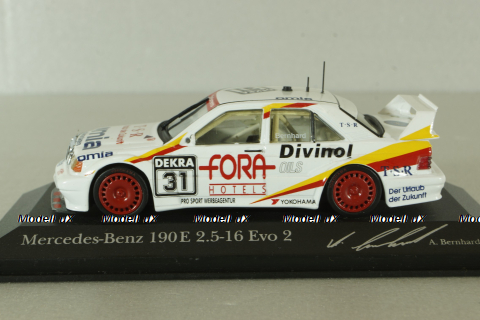 Mercedes 190E 2.5-16 EVO 2 (W201), DTM 1994, A.Bernhard, white, 4309433131, Minichamps 1:43