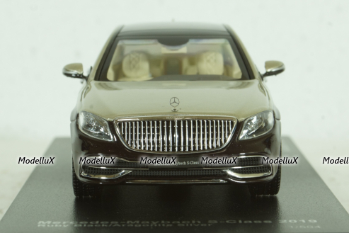 Mercedes-Maybach S-Class, (W222) 2019, black-silver, 420107, Almost Real 1:43