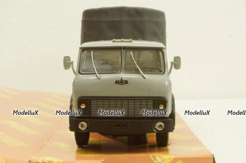 Маз-504В с п/прицепом Маз-9380(1/2) с тентом серый, Н788, Наш Автопром 1:43