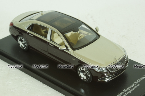 Mercedes-Maybach S-Class, (W222) 2019, black-silver, 420107, Almost Real 1:43