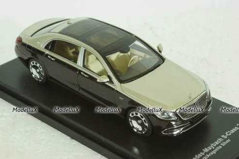 Mercedes-Maybach S-Class, (W222) 2019, black-silver, 420107, Almost Real 1:43
