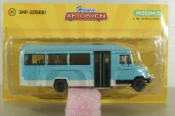 Зил-325000 автобус 1998, голубой, Наши автобусы №65, Modimio 1:43