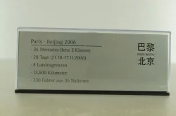 Mercedes E320 BlueTEC (W211) Rallye Paris-Peking "Team Michelin" Nr.19 2006, silver/blue, B66962269, Minichamps 1:43