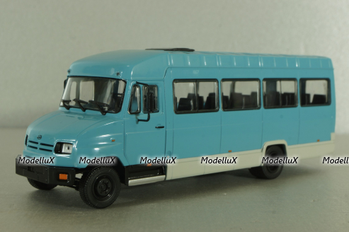 Зил-325000 автобус 1998, голубой, Наши автобусы №65, Modimio 1:43