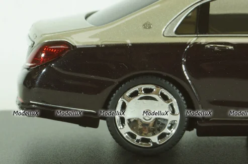 Mercedes-Maybach S-Class, (W222) 2019, black-silver, 420107, Almost Real 1:43