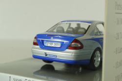 Mercedes E320 BlueTEC (W211) Rallye Paris-Peking "Team Michelin" Nr.19 2006, silver/blue, B66962269, Minichamps 1:43