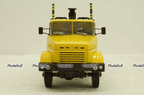 Краз-64371 лесовоз желтый/синий, Н730, Наш Автопром 1:43
