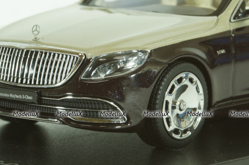 Mercedes-Maybach S-Class, (W222) 2019, black-silver, 420107, Almost Real 1:43