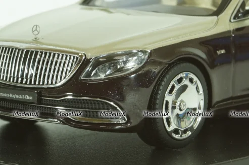 Mercedes-Maybach S-Class, (W222) 2019, black-silver, 420107, Almost Real 1:43