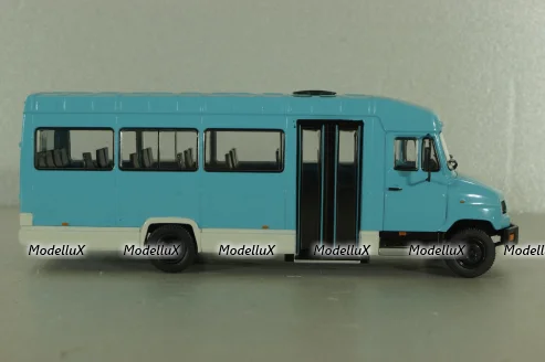 Зил-325000 автобус 1998, голубой, Наши автобусы №65, Modimio 1:43