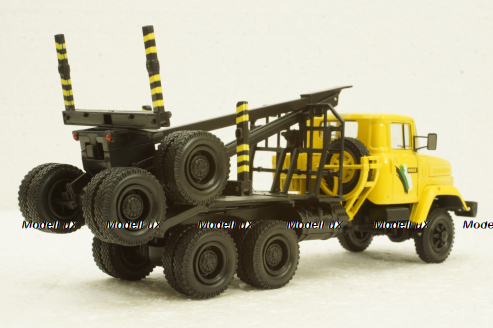 Краз-64371 лесовоз желтый/синий, Н730, Наш Автопром 1:43