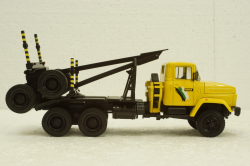 Краз-64371 лесовоз желтый/синий, Н730, Наш Автопром 1:43
